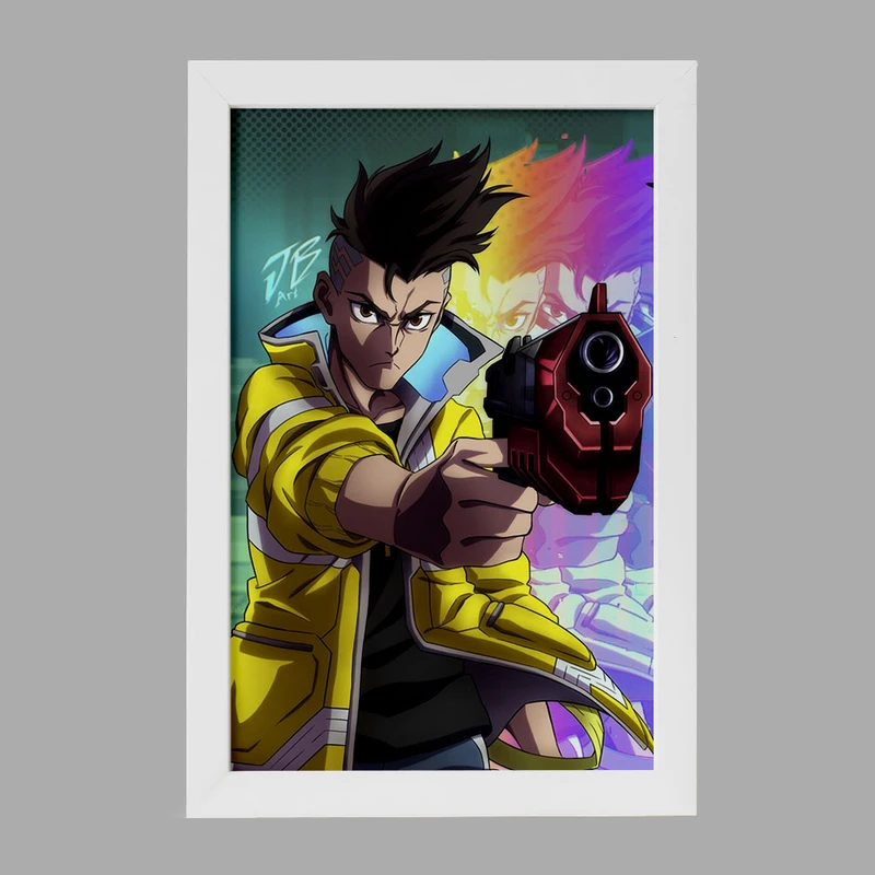 تابلو خندالو مدل دیوید انیمه سایبر بانک Cyberpunk  کد 22467