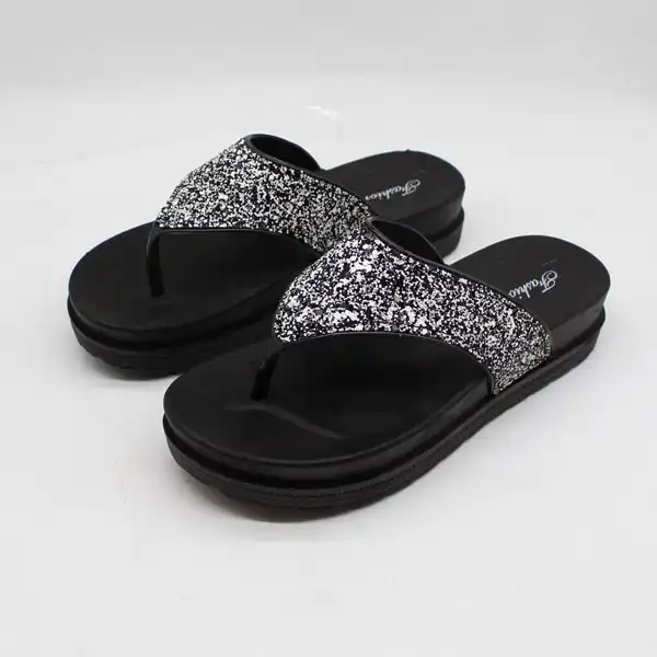 دمپایی لاانگشتی زنانه نیکتا مدل شنی کد 022-15 WH