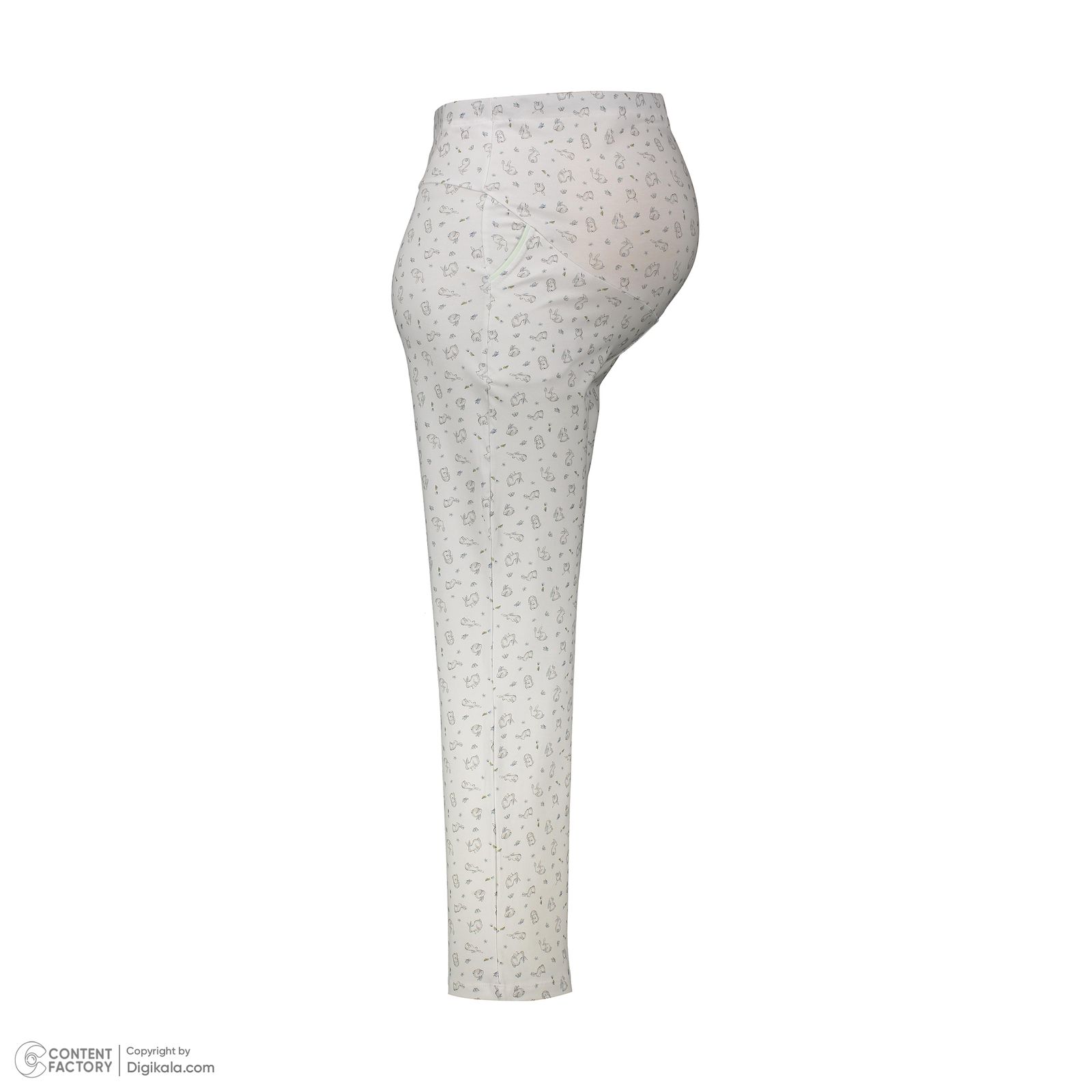 ست تی شرت و شلوار بارداری ناربن مدل 1521831-3456 رنگ سبز روشن -  - 4