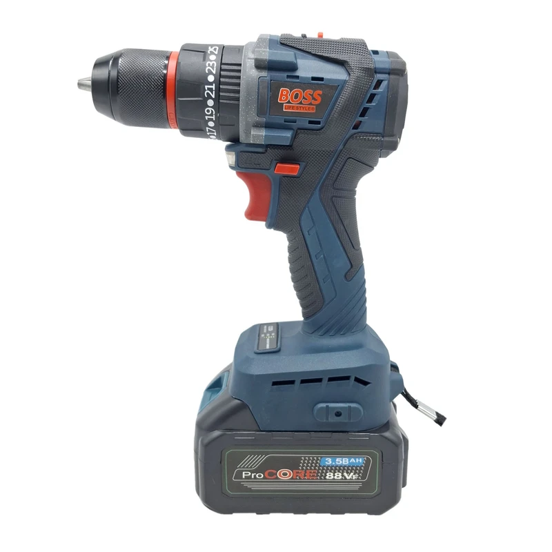 دریل چکشی شارژی براشلس 10 میلی متری 88 ولت باس مدل LIFE_STYLE کد 2