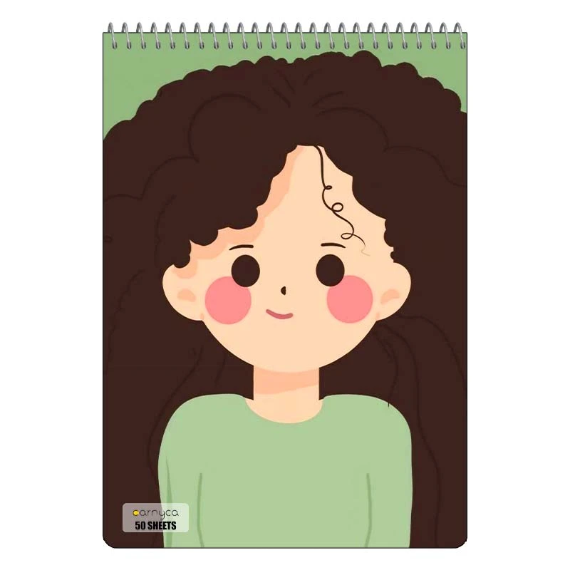 دفتر نقاشی 50 برگ سیمی کارنیکا طرح دختر مینیمال Minimalist Girl کد 37793