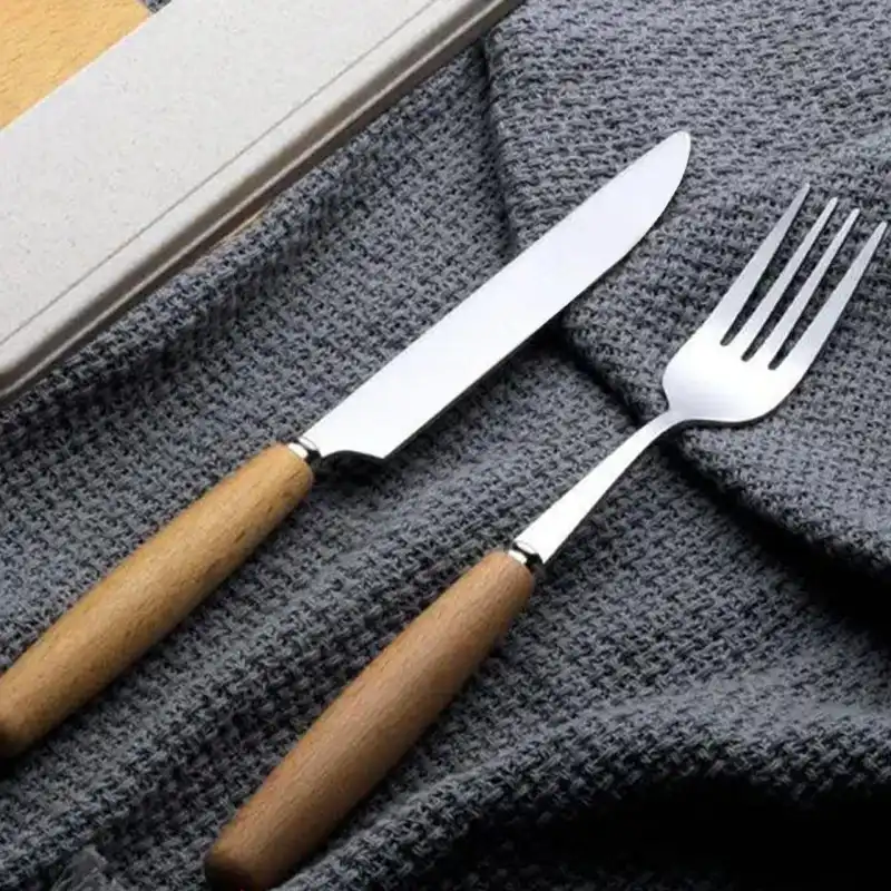 کارد میوه خوری مدل دسته چوبی مجموعه 6 عددی