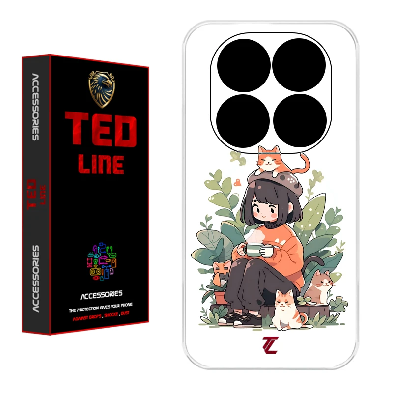 کاور تدلاین طرح گربه کد 1181 مناسب برای گوشی موبایل شیائومی Redmi Note 14 Pro Plus 5G