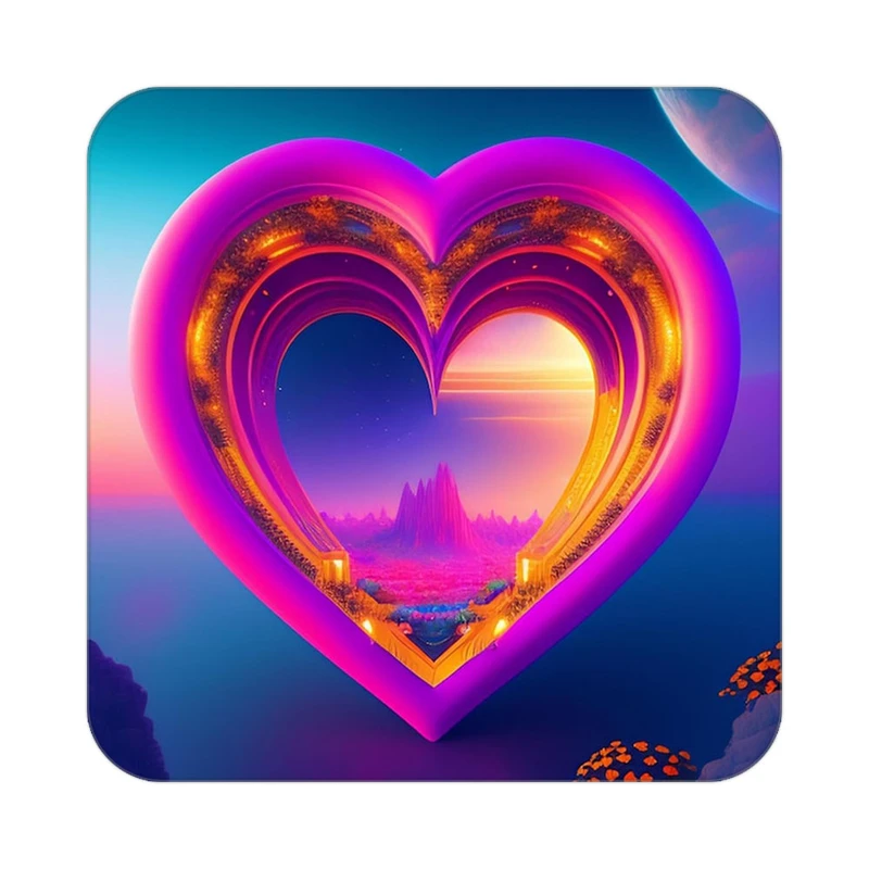 زیر لیوانی کاکتی مدل عاشقانه کد mp10482