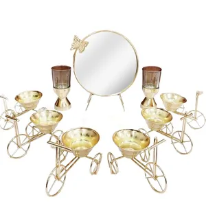 مجموعه ظروف هفت سین 9 پارچه مدل سه چرخه کد 2376