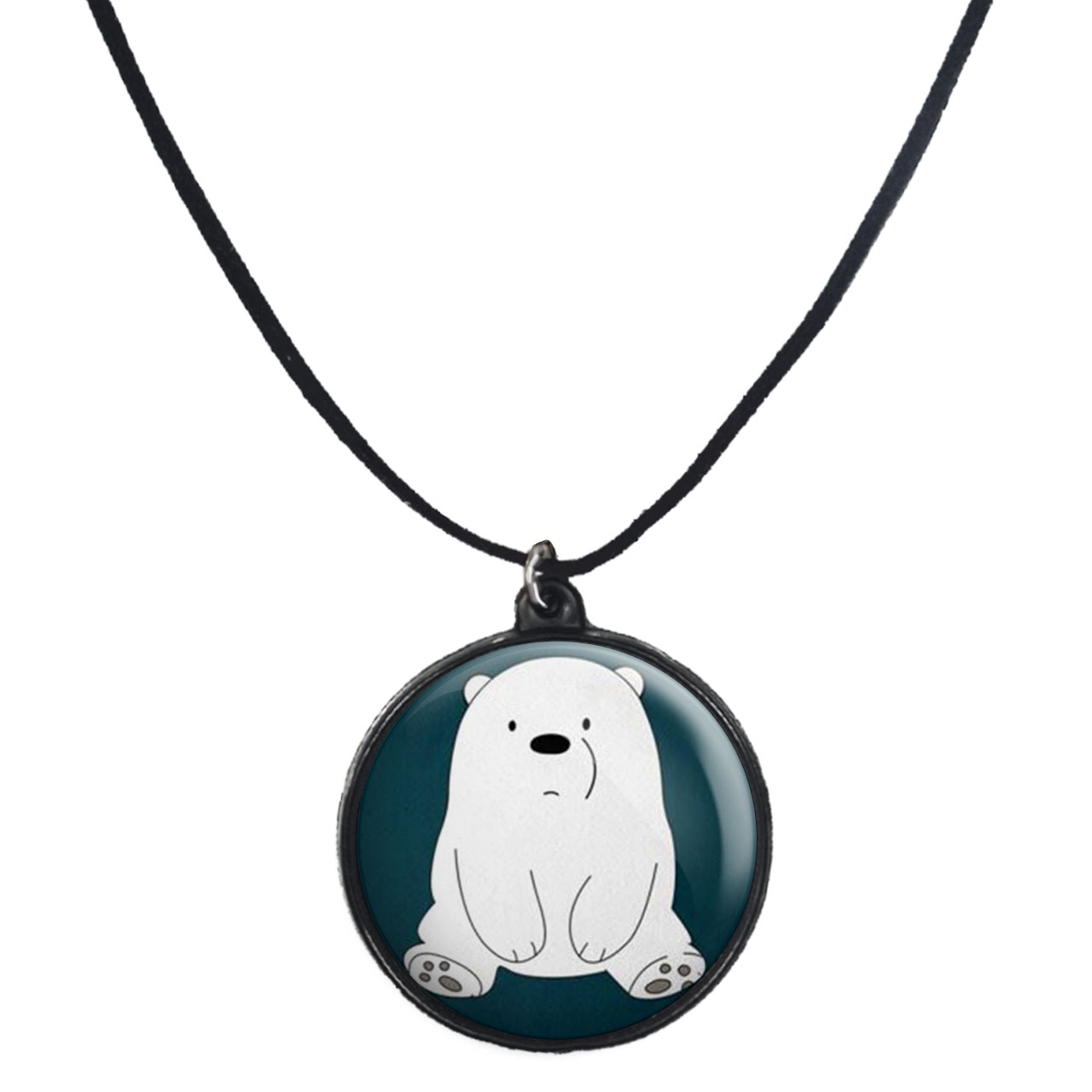 گردنبند پرمانه طرح خرس‌های کله‌فندقی کد pmb.10271 مدل دو طرفه