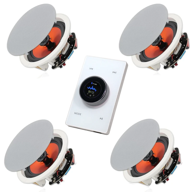 اسپیکر سقفی مدل 30W به همراه پنل صوتی ولوم دار مجموعه ۵ عددی