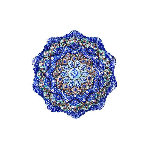 بشقاب میناکاری مدل ترنج کد 1043