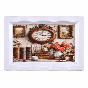 سینی مهروز مدل V-797 ساعت سایز 20*35 سانتی متر