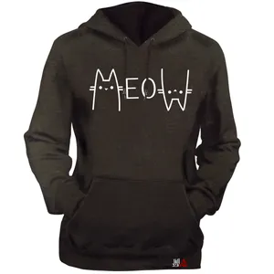 هودی زنانه مدل  گربه کد T08 رنگ نوک مدادی