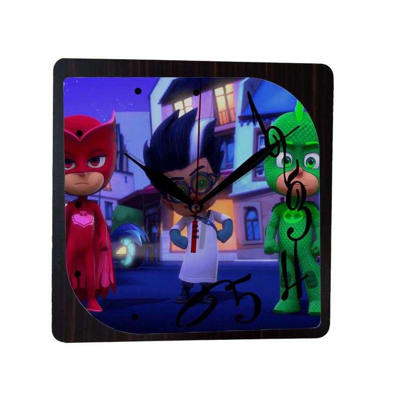 ساعت دیواری کودک طرح pj masks کد Tz8
