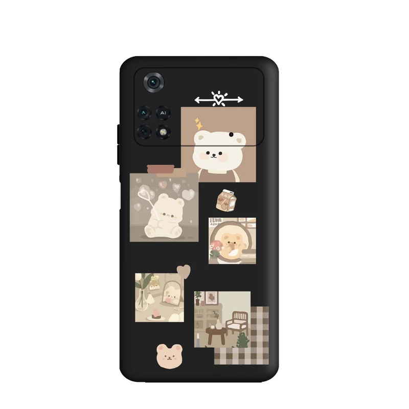 کاور قاب گوشی طرح قاب عکس خرسی کد k955 مناسب برای گوشی موبایل شیائومی Poco M4 Pro 4G