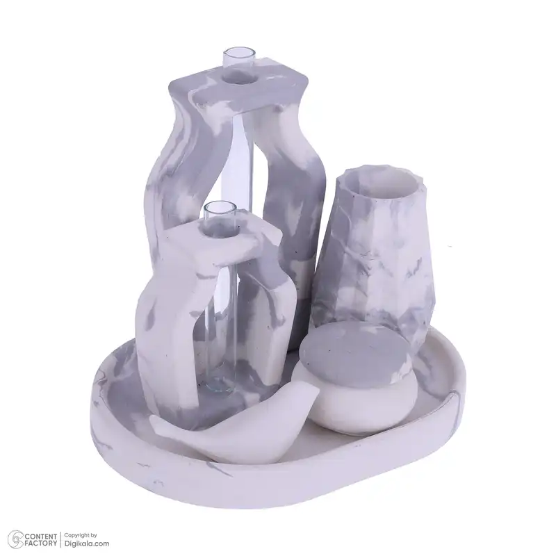 ست 6 تکه جاعودی بتنی مدل پرنده کد 001