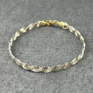 دستبند النگویی طلا 18 عیار زنانه دوست خوب مدل dk093 