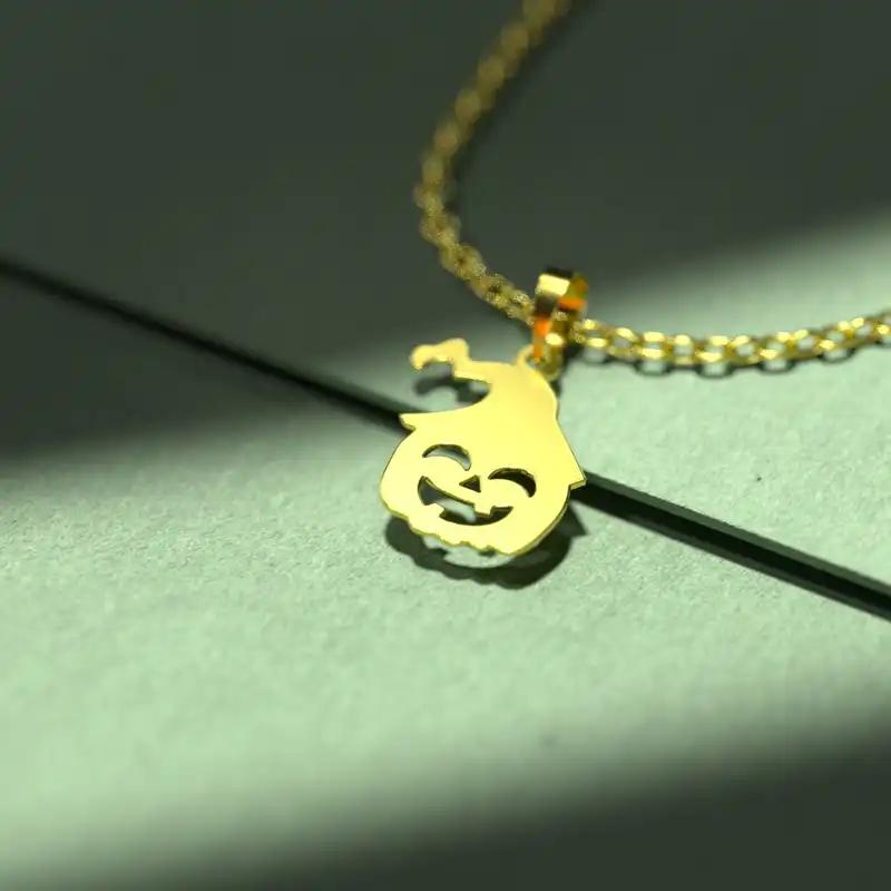 گردنبند طلا 18 عیار زنانه مدوپد مدل هالووین کد G3-1-1167