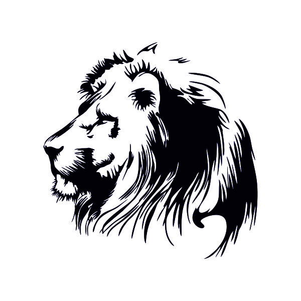 برچسب بدنه خودرو آداک طرح شیر رخ چپ کد Linb01