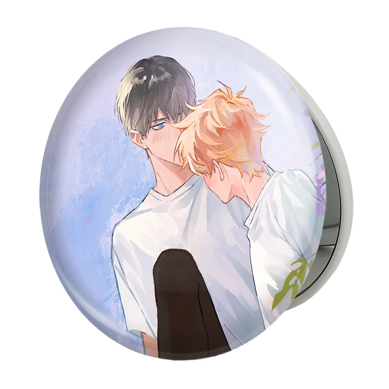 آینه جیبی خندالو طرح هیناتا و کاگیاما انیمه هایکیو Haikyu مدل تاشو کد 17776 