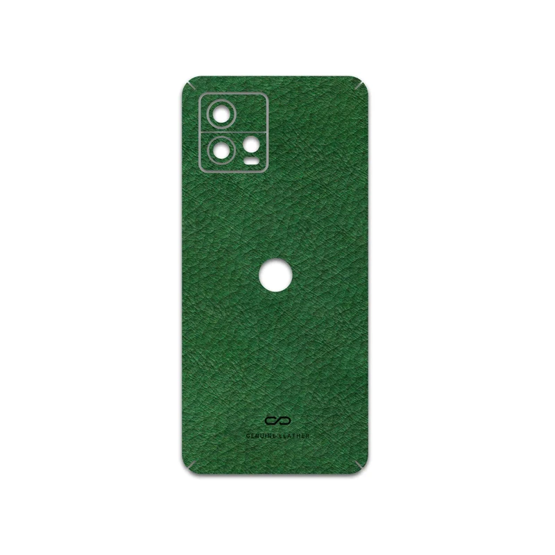 برچسب پوششی ماهوت مدل Green-Leather مناسب برای گوشی موبایل موتورولا Moto G72