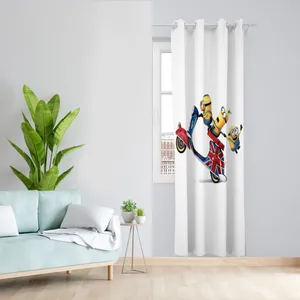  پرده مدل مینیون ها مخمل پانچی کد 4475 سایز 140x200 سانتی متر