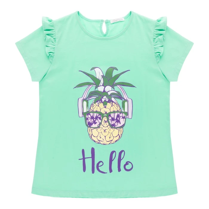 تی شرت آستین کوتاه دخترانه فیورلا مدل دیجی آناناس 43025
