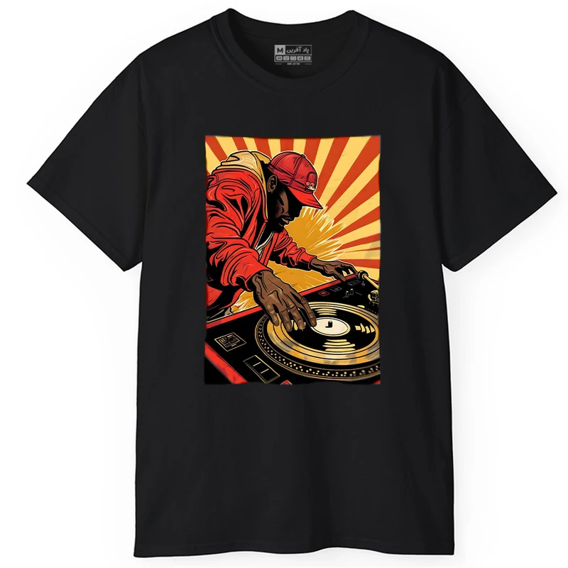 تی شرت آستین کوتاه مردانه پاد آفرین مدل موزیک کد PT231