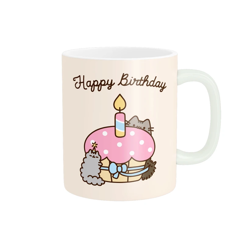 ماگ مدل گربه پوشین تبریم تولد Happy Birthday کد MG87