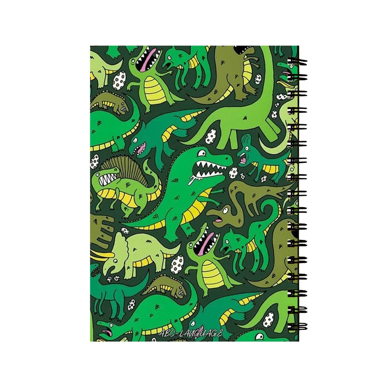 دفتر زبان 50 برگ طرح دایناسور کارتونی کد 362