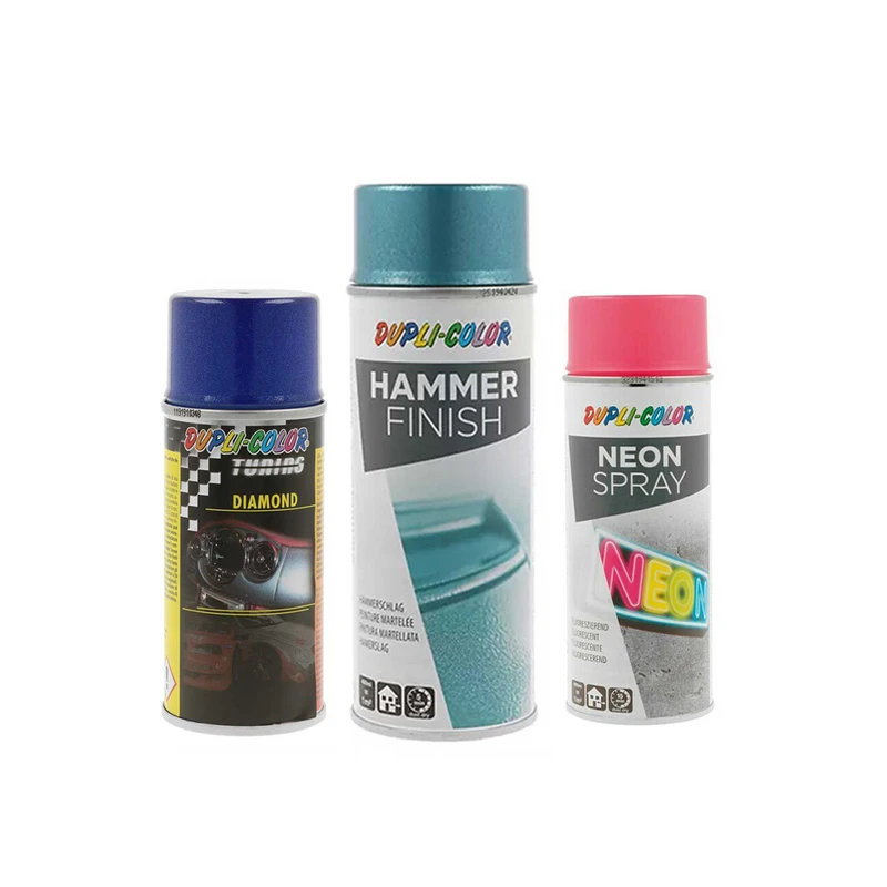 اسپری طرح چکشی آبی و الماس آبی و نئون صورتی دوپلی کالر مدل can3 حجم 400 میلی لیتر مجموعه 3 عددی