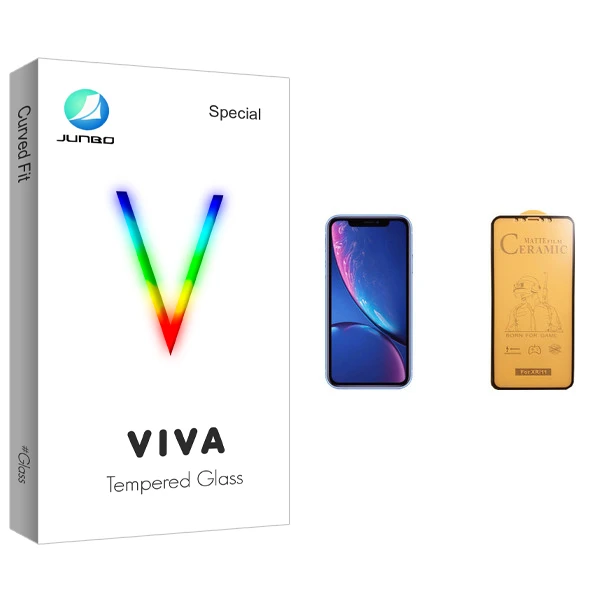 محافظ صفحه نمایش سرامیکی جانبو مدل Viva Glass مناسب برای گوشی موبایل اپل iPhone XR