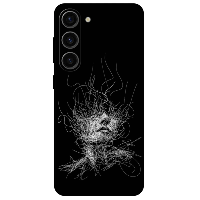 کاور مگافون طرح اسکچ صورت مدل 7423 مناسب برای گوشی موبایل سامسونگ Galaxy S23 Plus         