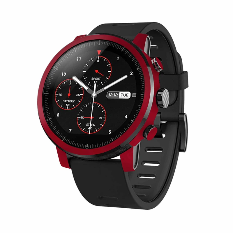  برچسب ماهوت طرح Matte-Warm-Red مناسب برای ساعت هوشمند شیائومی Amazfit Stratos