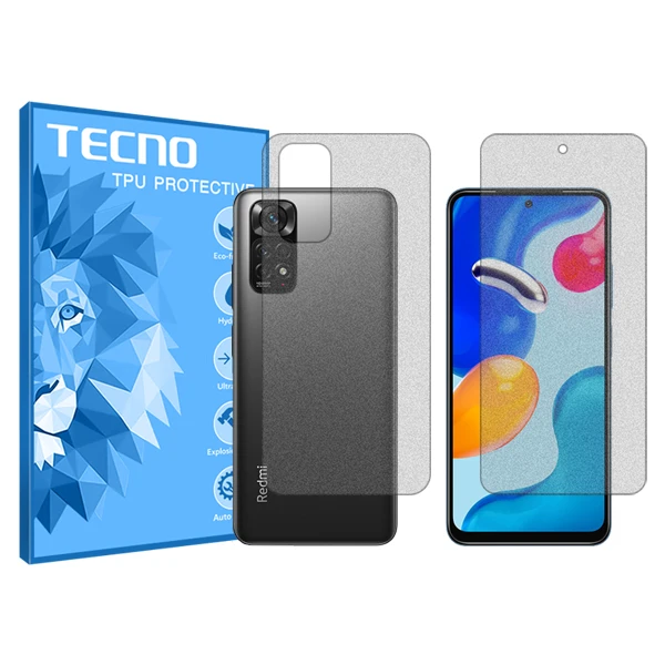 محافظ صفحه نمایش مات تکنو مدل HyMTT مناسب برای گوشی موبایل شیائومی Redmi Note 11S به همراه محافظ پشت گوشی