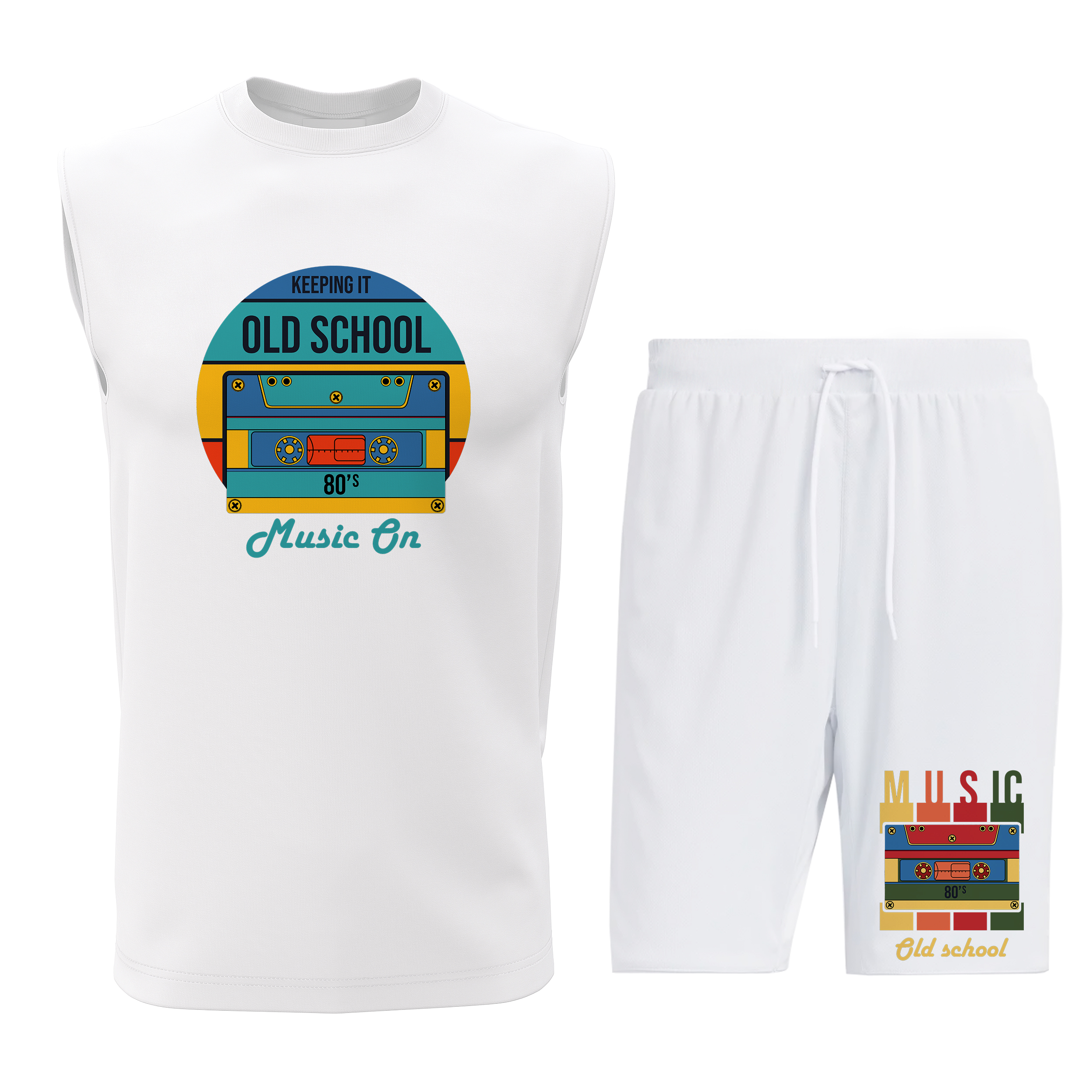 ست تاپ و شلوارک مردانه مدل M053W