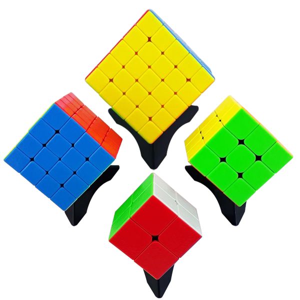 مکعب روبیک دنیای سرگرمی های کمیاب مدل جم شنگشو مجموعه 4 عددی