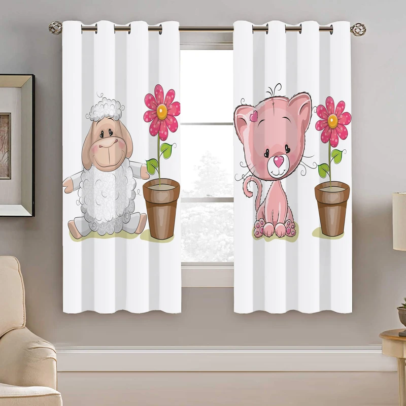 پرده نیروانا طرح کودک مدل مخمل کد 4105 سایز 140×200 سانتی متر