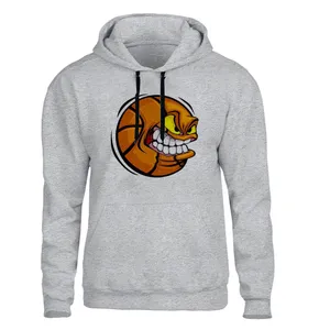 هودی مردانه مدل بسکتبال کد B519 رنگ طوسی