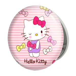 آینه جیبی خندالو طرح هلو کیتی مدل تاشو کد 24764 