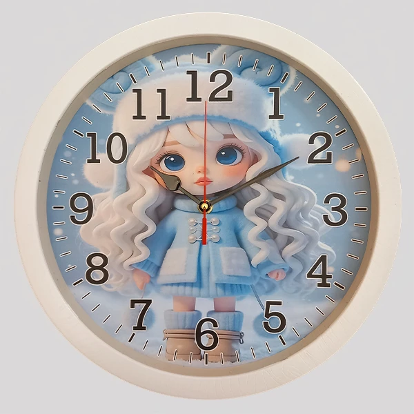 ساعت دیواری کودک مدل عروسک موسپید کد 4041001G