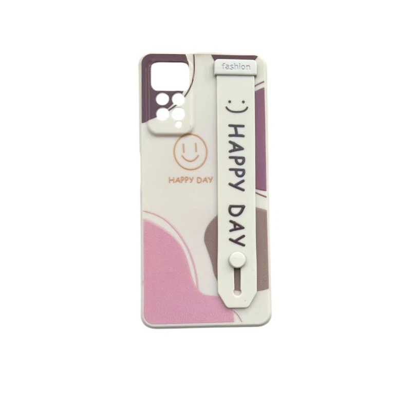 کاور مدل سیلیکونی دستبندی  طرح Happy day  مناسب برای گوشی موبایل شیائومی  Note 12 pro 4G/ Note 11 pro