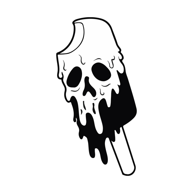 برچسب لپ تاپ پویا مارکت طرح بستنی مرگبار کد 872