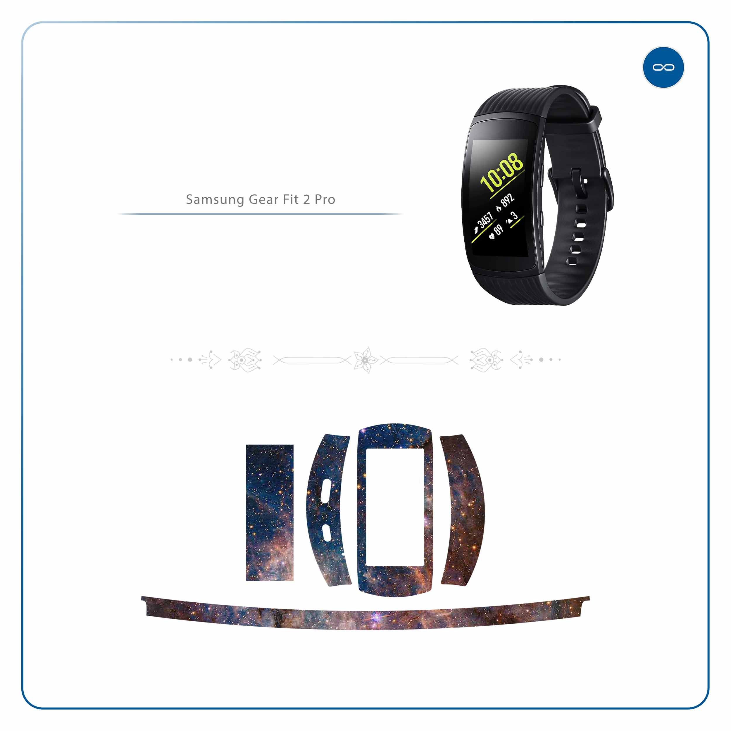 برچسب ماهوت طرح Universe-by-NASA-6 مناسب برای ساعت هوشمند سامسونگ Galaxy Gear Fit 2 Pro