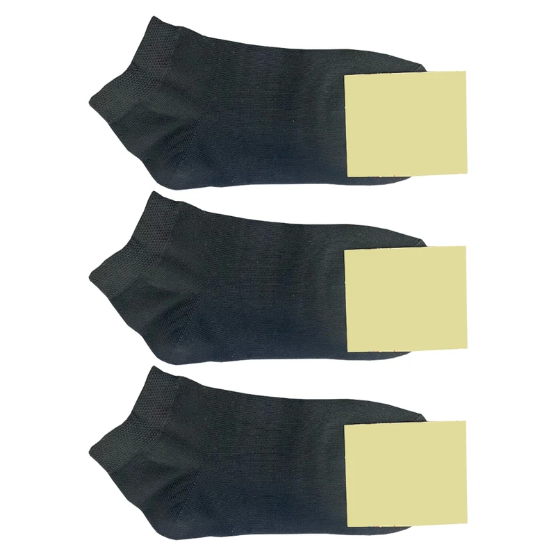 جوراب ساق کوتاه مدل نانو تنفس طبیعی کد P305 بسته 3 عددی