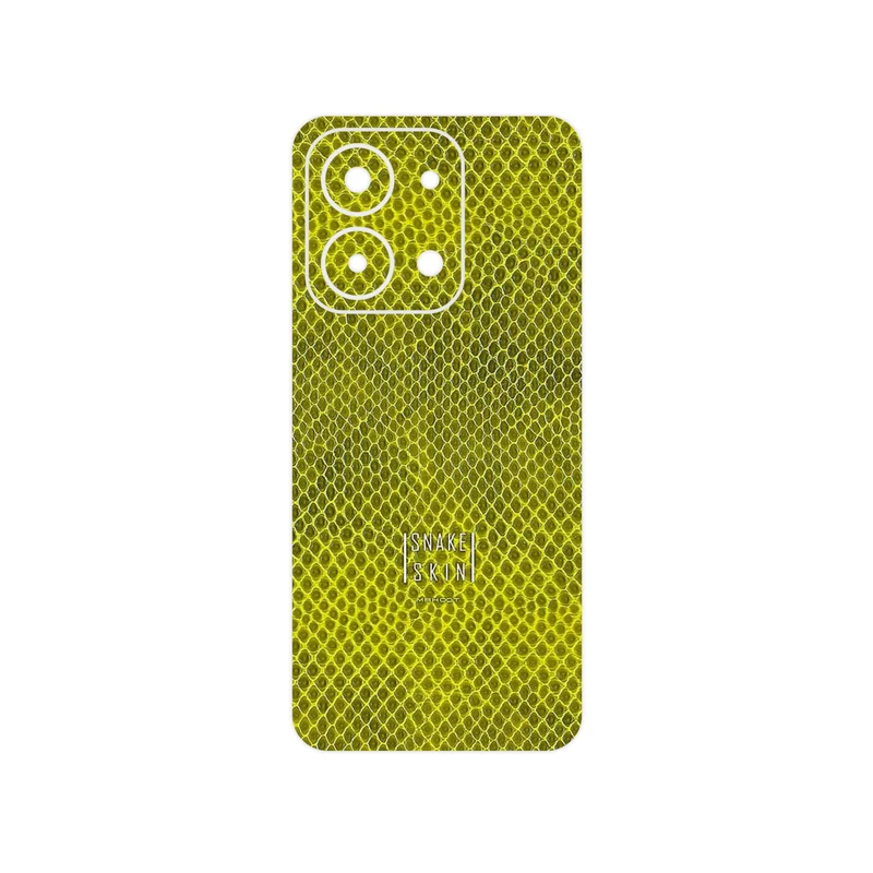 برچسب پوششی ماهوت مدل Yellow Snake Skin مناسب برای گوشی موبایل شیائومی Redmi 15C 4G