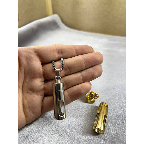گردنبند مردانه مدل باز شو شیشه ای کد 698894