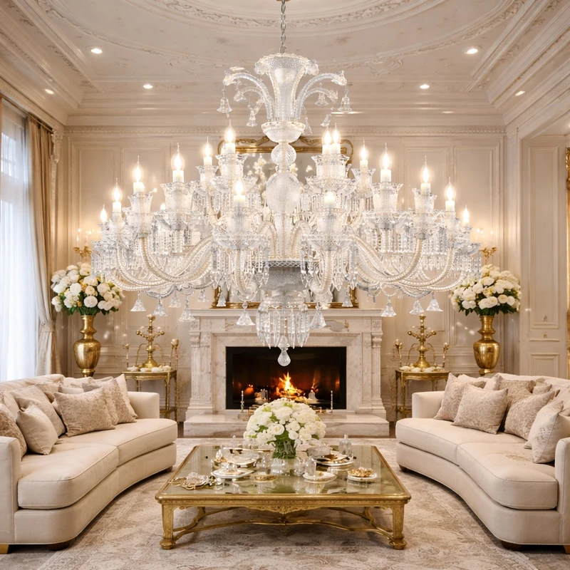 لوستر 21 شعله مدل bacarat