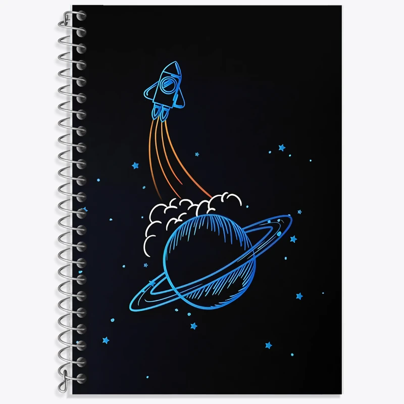 دفتر لغت 50 برگ خندالو طرح فضایی کد F6034