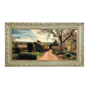 تابلو فرش ماشینی طرح دستبافت مدل جاده روستایی کد 7605