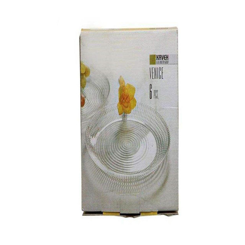 بشقاب خورش خوری بلور کاوه مدل AT 2203 مجموعه 6 عددی