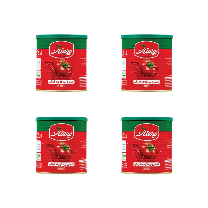 کنسرو رب گوجه فرنگی بیدستان - 800 گرم بسته 4 عددی