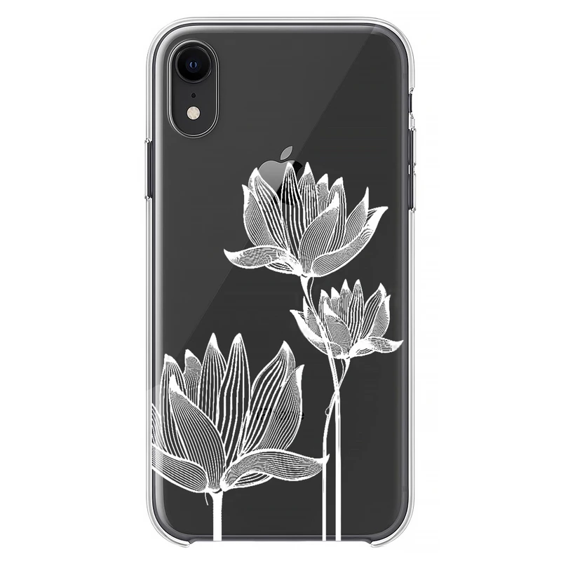 کاور مگافون طرح گل مدل C47-W مناسب برای گوشی موبایل اپل Iphone XR